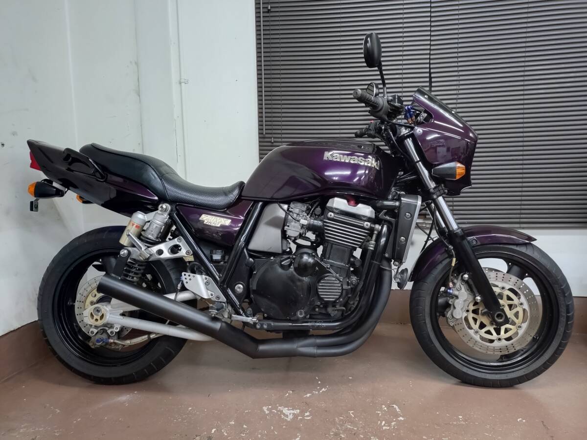 即決【予備検取得済】ZRX1100 ZRT10C エムテック中京ショート管 フェンダーレス ETC付『即引渡可』現車確認OK 検 GPZ ゼファ XJR ZRX1200R